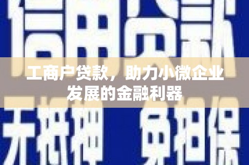 任县工商户贷款，助力小微企业发展的金融利器