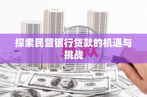 任县探索民营银行贷款的机遇与挑战