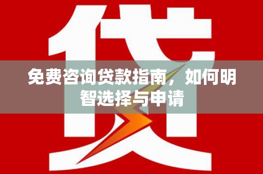 任县免费咨询贷款指南，如何明智选择与申请