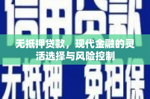 任县无抵押贷款，现代金融的灵活选择与风险控制