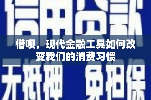 任县借呗，现代金融工具如何改变我们的消费习惯