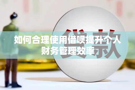 任县如何合理使用借呗提升个人财务管理效率