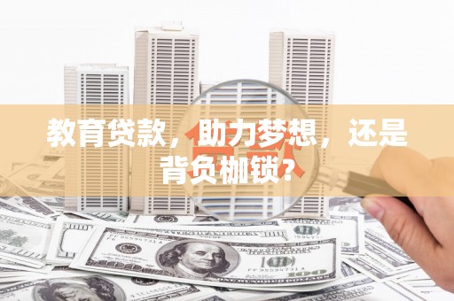 任县教育贷款，助力梦想，还是背负枷锁？