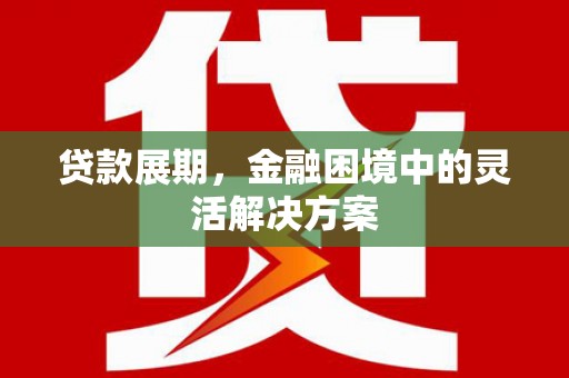 任县贷款展期，金融困境中的灵活解决方案