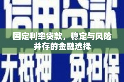 任县固定利率贷款，稳定与风险并存的金融选择