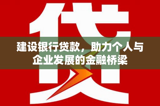 任县建设银行贷款，助力个人与企业发展的金融桥梁