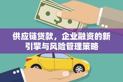 任县供应链贷款，企业融资的新引擎与风险管理策略