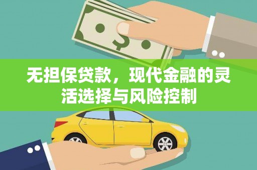 任县无担保贷款，现代金融的灵活选择与风险控制