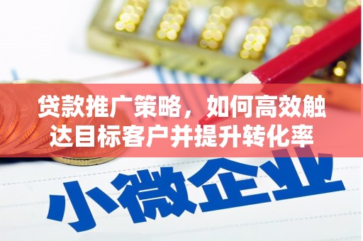 任县贷款推广策略，如何高效触达目标客户并提升转化率