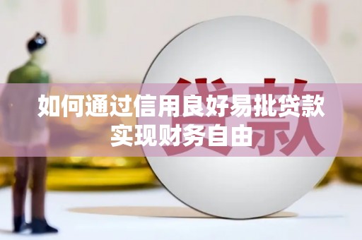 任县如何通过信用良好易批贷款实现财务自由