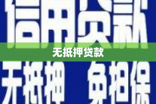 任县无抵押贷款
