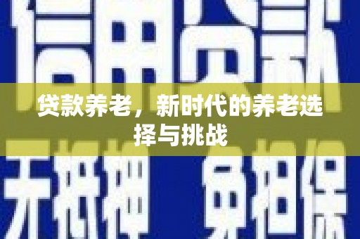 任县贷款养老，新时代的养老选择与挑战
