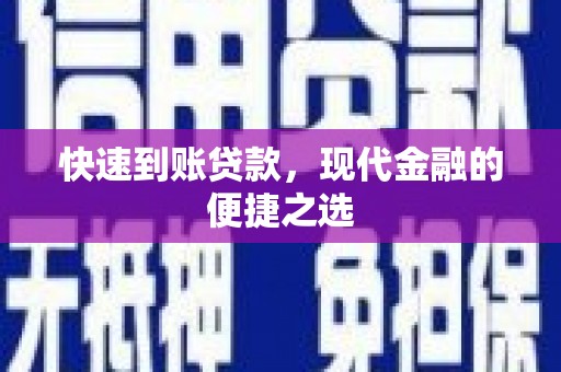 任县快速到账贷款，现代金融的便捷之选