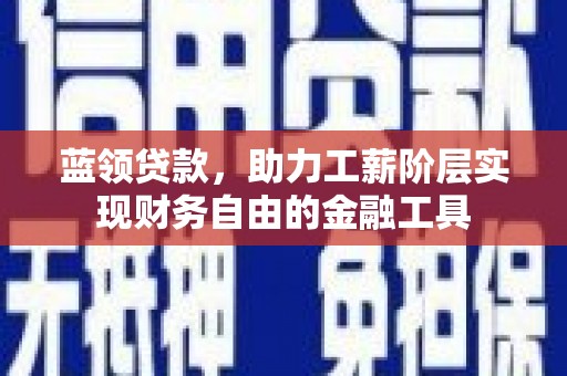 任县蓝领贷款，助力工薪阶层实现财务自由的金融工具