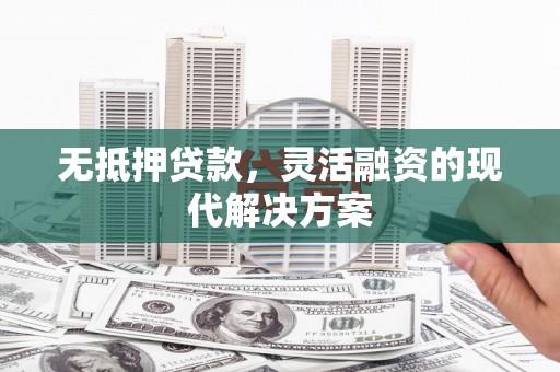任县无抵押贷款，灵活融资的现代解决方案
