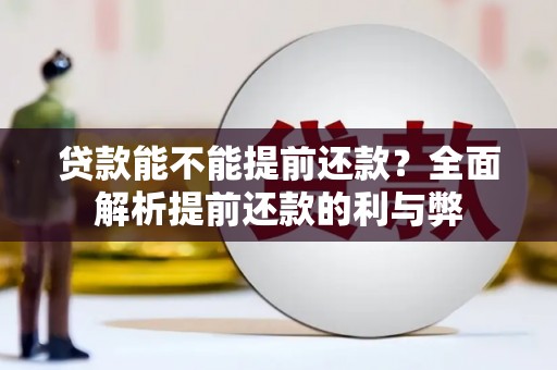 任县贷款能不能提前还款？全面解析提前还款的利与弊