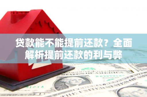 任县贷款能不能提前还款？全面解析提前还款的利与弊