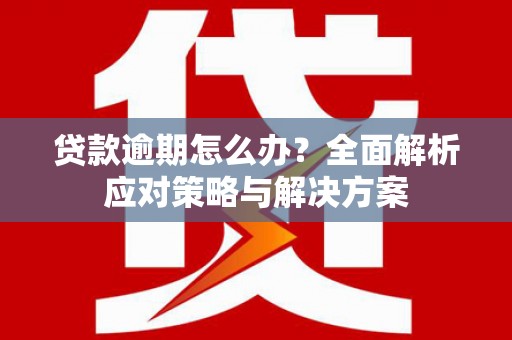 任县贷款逾期怎么办？全面解析应对策略与解决方案