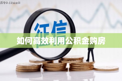 任县如何高效利用公积金购房