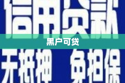 任县黑户可贷